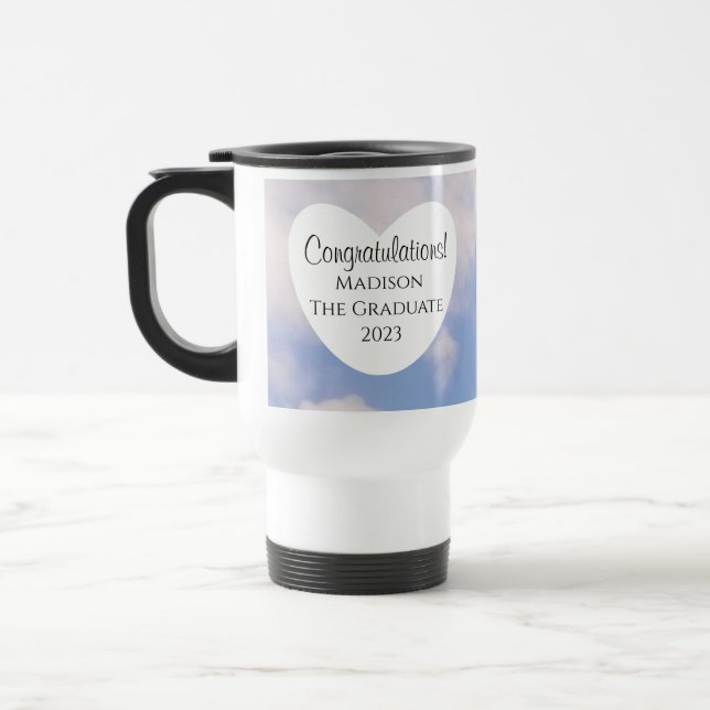 Mug De Voyage Félicitations à la Graduation Light Blue Sky (Gauche)