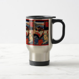 Mug De Voyage Femme avec le chat - art japonais - Utagawa