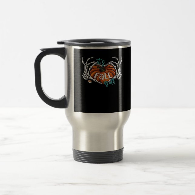 Mug De Voyage Femmes C’est l’automne Y’all Citrouille Gnome Autu (Gauche)