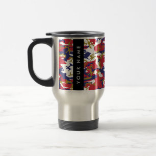 Mug De Voyage Fête de l'Indépendance Camouflage Votre nom Person