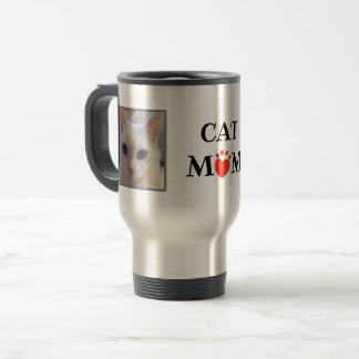 Mug De Voyage Fête des mères Chat Maman Photos personnalisées