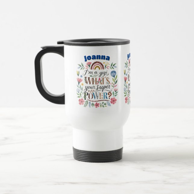 Mug De Voyage Fête des mères GIGI personnalisées Anniversaire No (Gauche)