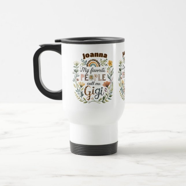 Mug De Voyage Fête des mères GIGI personnalisées Anniversaire No (Gauche)