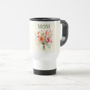 Mug De Voyage Fête des mères Maman Fleur Bouquet coloré Floral