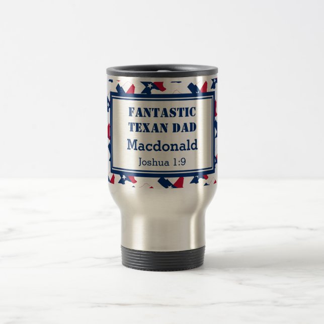 Mug De Voyage Fête des pères FANTASTIQUE TEXAN DAD personnalisé (Centre)