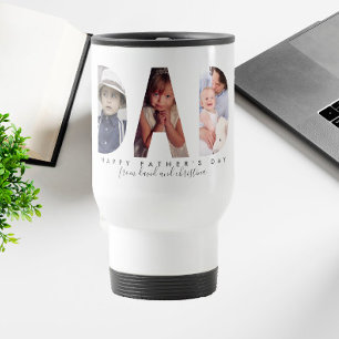 Mug De Voyage Fête des pères Photo personnalisée Collage cadeau 