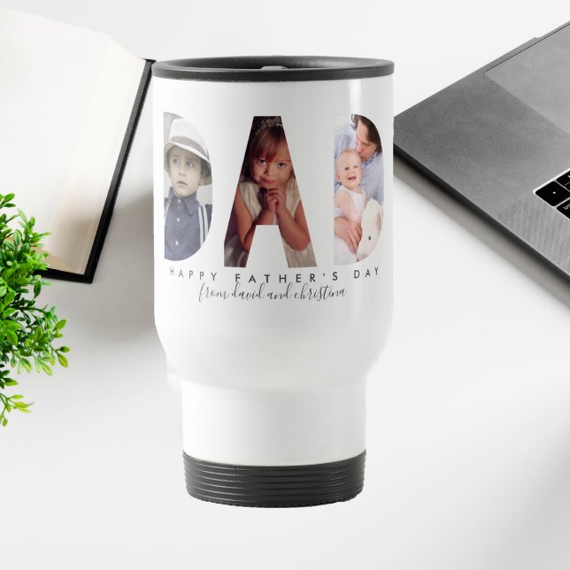 Mug De Voyage Fête des pères Photo personnalisée Collage cadeau  (BEST DAD EVER GIFT )