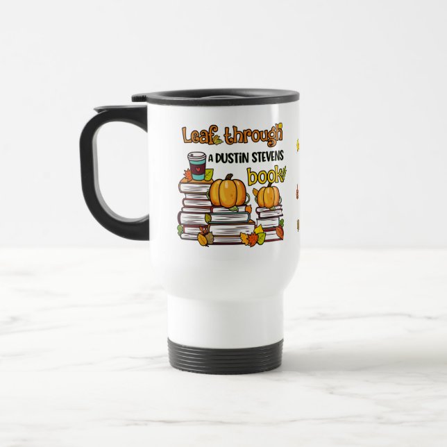 Mug De Voyage Feuille À Travers Un Livre De Dustin Stevens (Gauche)