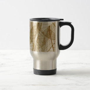 Mug De Voyage Feuilles en dentelle beige crème pâle
