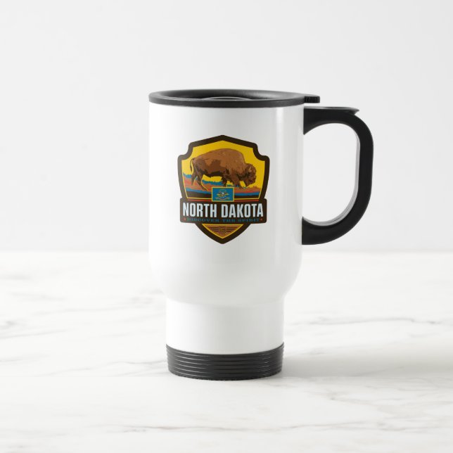 Mug De Voyage Fierté de l'État | Dakota du Nord (Droite)
