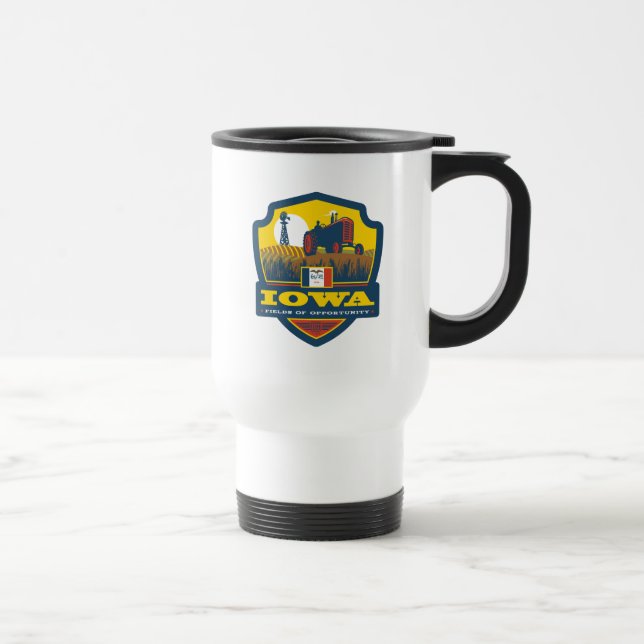 Mug De Voyage Fierté de l'État | Iowa (Droite)