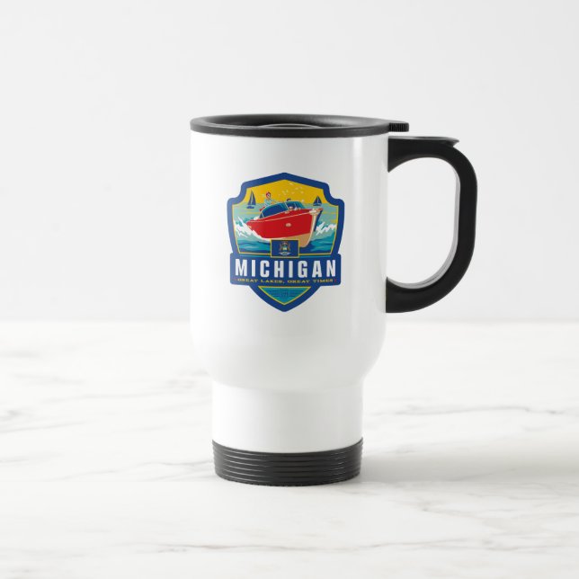 Mug De Voyage Fierté de l'État | Michigan (Droite)