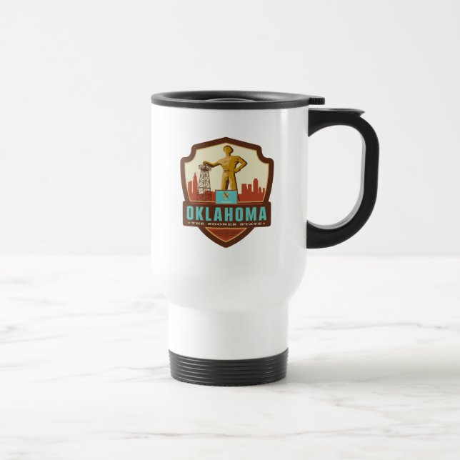 Mug De Voyage Fierté de l'État | Oklahoma (Droite)