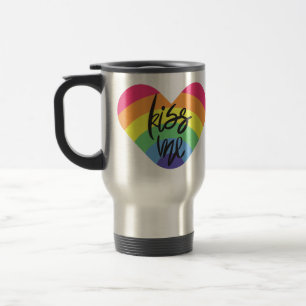 Mug De Voyage Fierté - embrasse-moi. L'amour est juste.