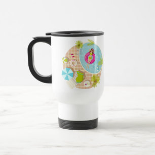Mug De Voyage fille de piscine en bikini plage d'été