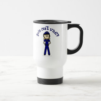 Mug De Voyage Fille du policier léger