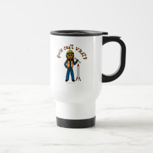 Mug De Voyage Fille scientifique des fusées noires