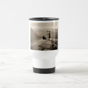 Mug De Voyage Filles au sommet de la pyramide de Khufu en Égypte