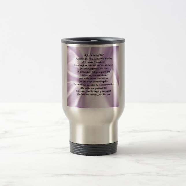 Mug De Voyage Filleule en soie lilas (Centre)