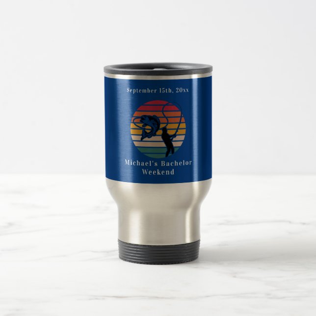 Mug De Voyage Fin de semaine de baccalauréat de pêche personnali (Centre)