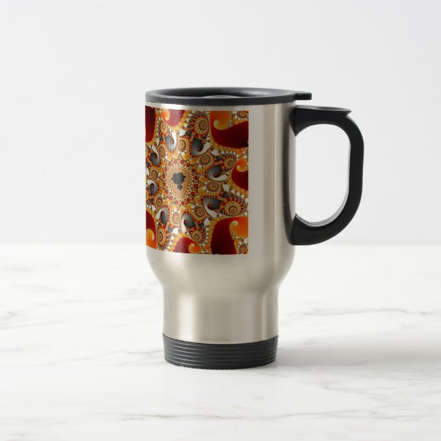 Mug De Voyage Fire fractal (Droit)