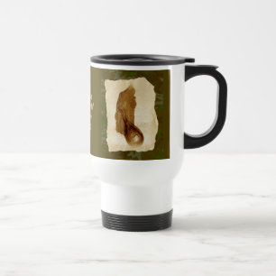 Mug De Voyage Flacon en poudre en cuir antique