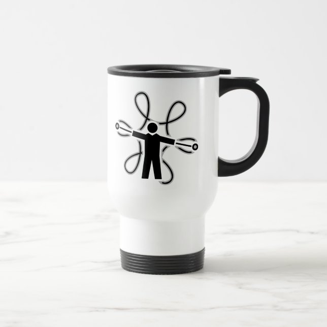 Mug De Voyage Fleur à chaînes de fileur du feu POI (Droite)