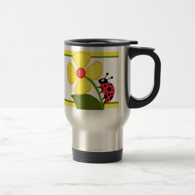 Mug De Voyage Fleur de coccinelle (Droit)