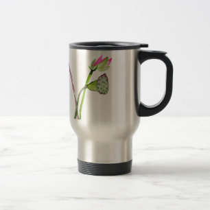 Mug De Voyage Fleur de lotus rose Art bouddhiste Zen