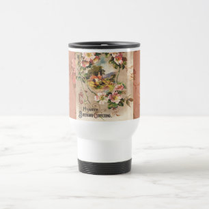 Mug De Voyage Fleur de naissance victorienne de l'époque 1800