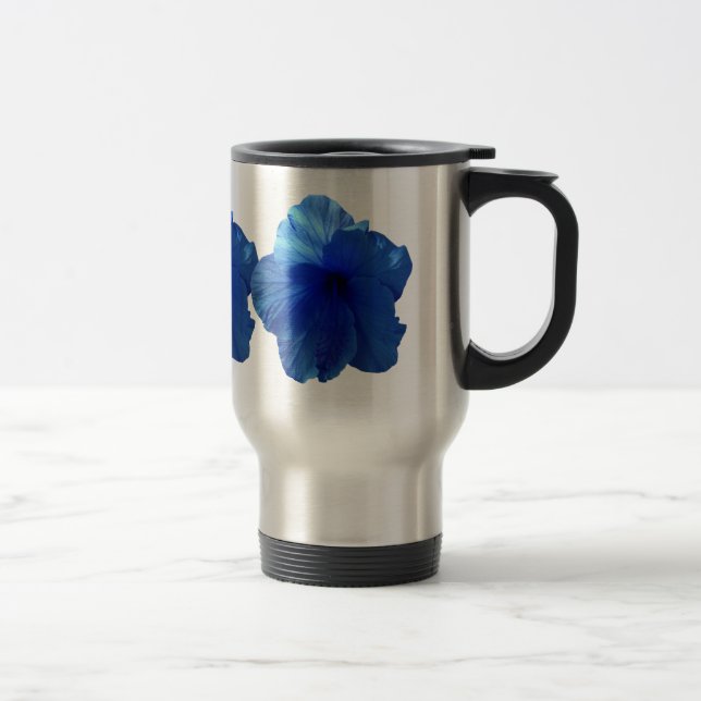 Mug De Voyage Fleur d'Hibiscus bleu (Droit)