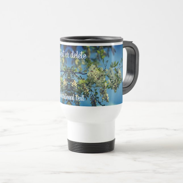 Mug De Voyage Fleurs de criquets personnalisées (Devant droit)