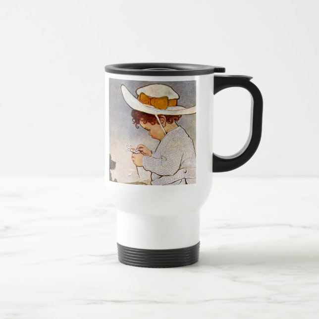 Mug De Voyage Fleurs de marguerites de cueillette d'enfants anti (Droite)
