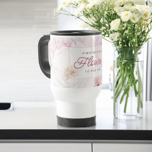 Mug De Voyage Fleurs de pivoine pour la fête des mères que je cu
