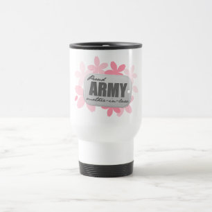 Mug De Voyage Fleurs fières de belle-mère d'armée