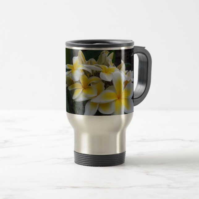 Mug De Voyage Fleurs Hawaii Plumeria (Devant droit)
