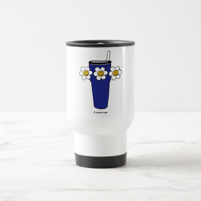 Mug De Voyage Fleurs joyeuses tumbler (Centre)