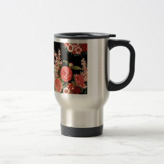 Mug De Voyage fleurs vintages botaniques roses modernes
