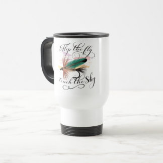 Mug De Voyage "Flip the fly, touch the sky" dry fly