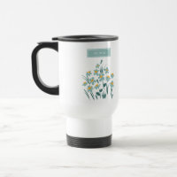 Floral moderne marguerite bleu girly élégant éléga