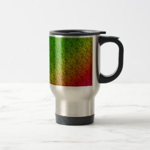Mug De Voyage Flore vert rouge arc-en-ciel dégradé Mélange diago