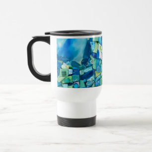 Mug De Voyage Flux de vie Mosaïque de médias mixtes