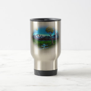 Mug De Voyage Flux paysager des Rocheuses   Forêt d'arbres