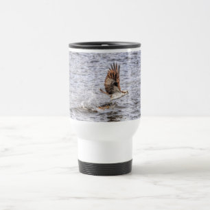 Mug De Voyage Flying Osprey & Fish HDR Wildlife Photo Don