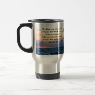 MUG DE VOYAGE FOI À JEREMIAH 29:11 SUNRISE VERSE