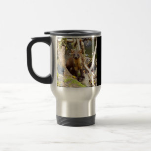 Mug De Voyage Forêt de Pins Martre Faune Bois de Bois Nature