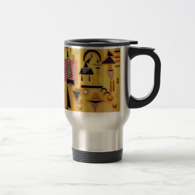 Mug De Voyage Formes géométriques roses et incisives Abstraites  (Droit)