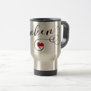 Mug De Voyage Franken, Franconia Drapeau Coeur, Franconien