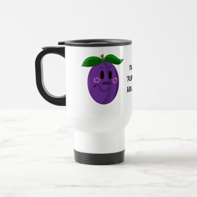 Mug De Voyage Fruits de prune avec dessin animé (Gauche)