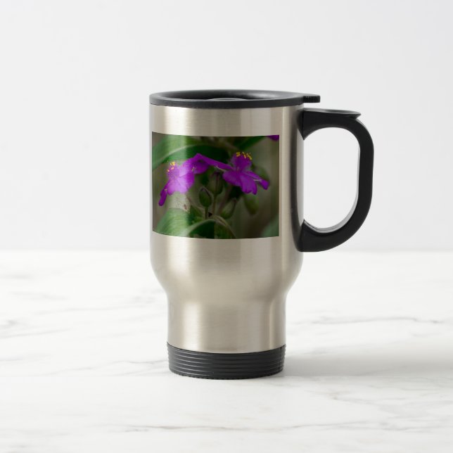 Mug De Voyage Fuchsia Spiderwort Twins Fleur sauvage Cadeaux Vêt (Droit)